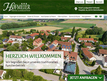 Tablet Screenshot of hotel-hofmeier.de